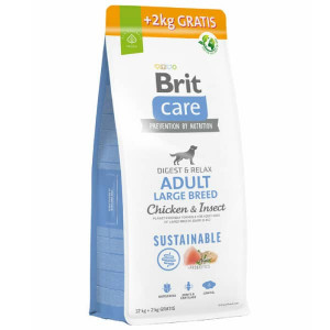 BRIT CARE DOG CHICKEN & INSECT LARGE BREED sausā barība suņiem Vista, kukaiņi 12kg+2kg